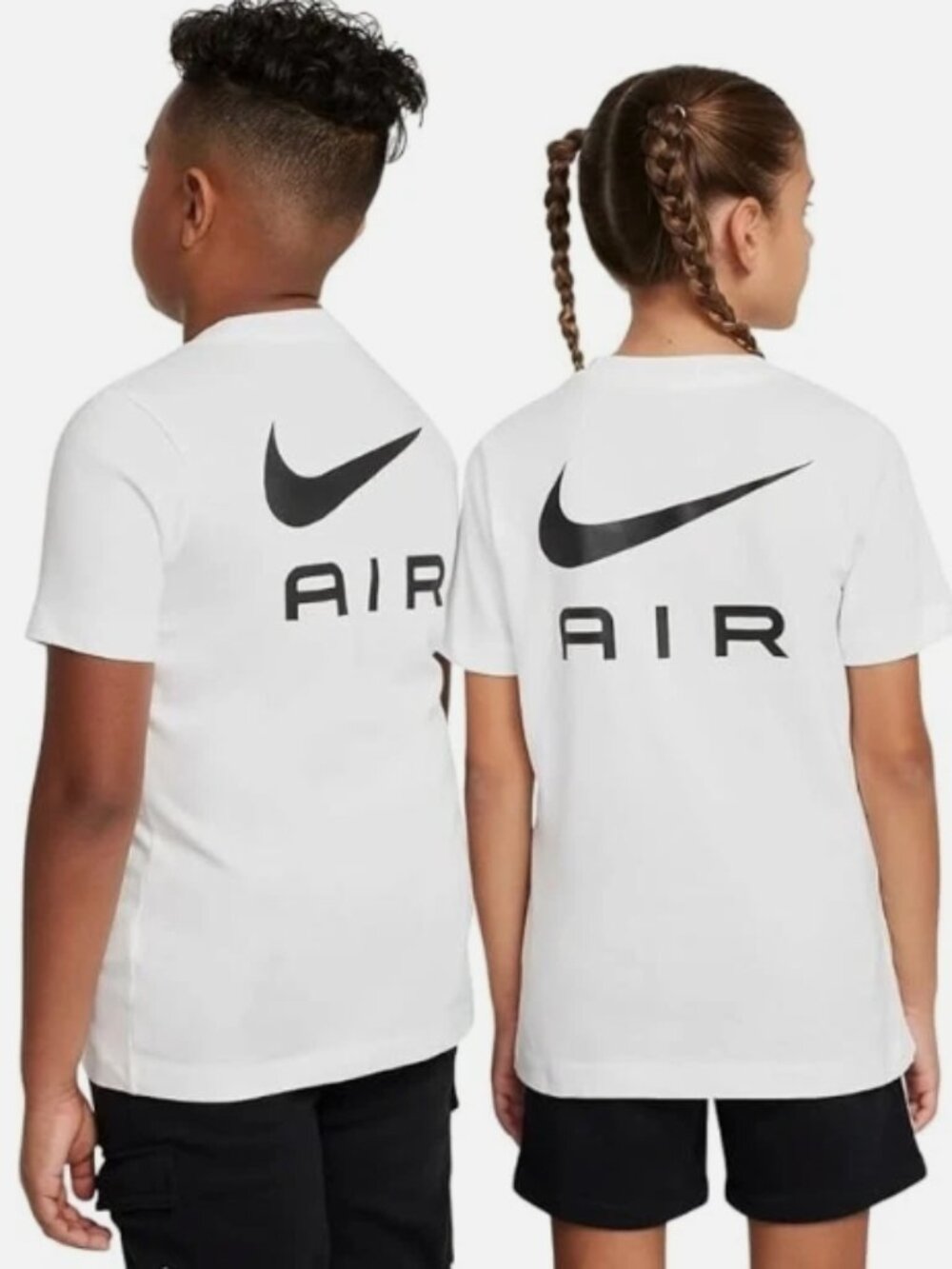 Nike AIR Unisex Big Kids' Short Sleeve T-Shirt (White) Size Small